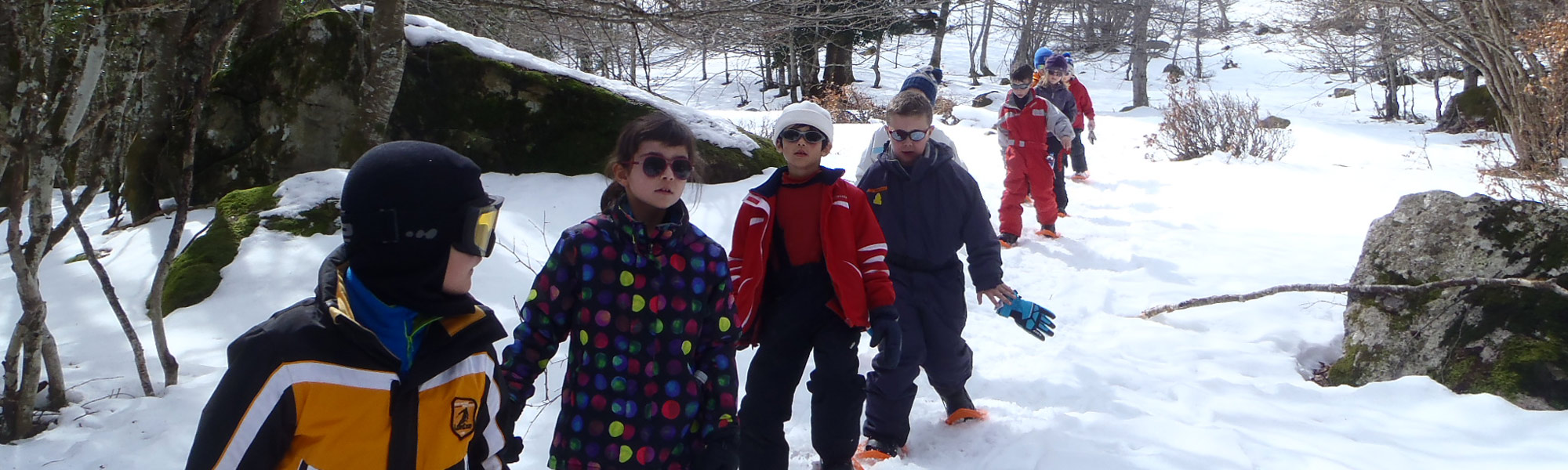 Raquettes a neige enfants - La Mongie - Pyrenees